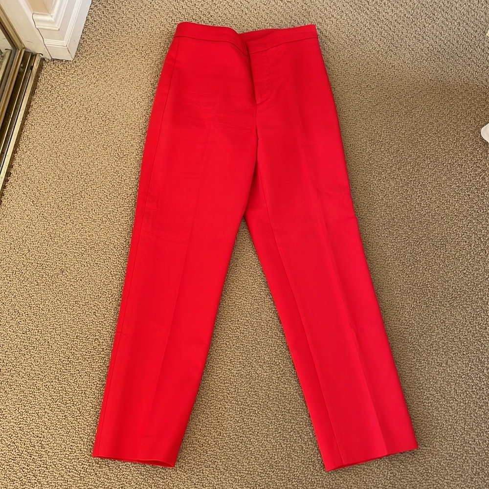 Red cropped pants - Picture 2 of 4